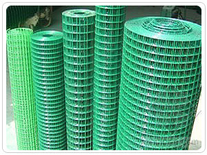 60*80mm Green PVC Coated  Welded  Wire Mesh For Construction  Non Rusting